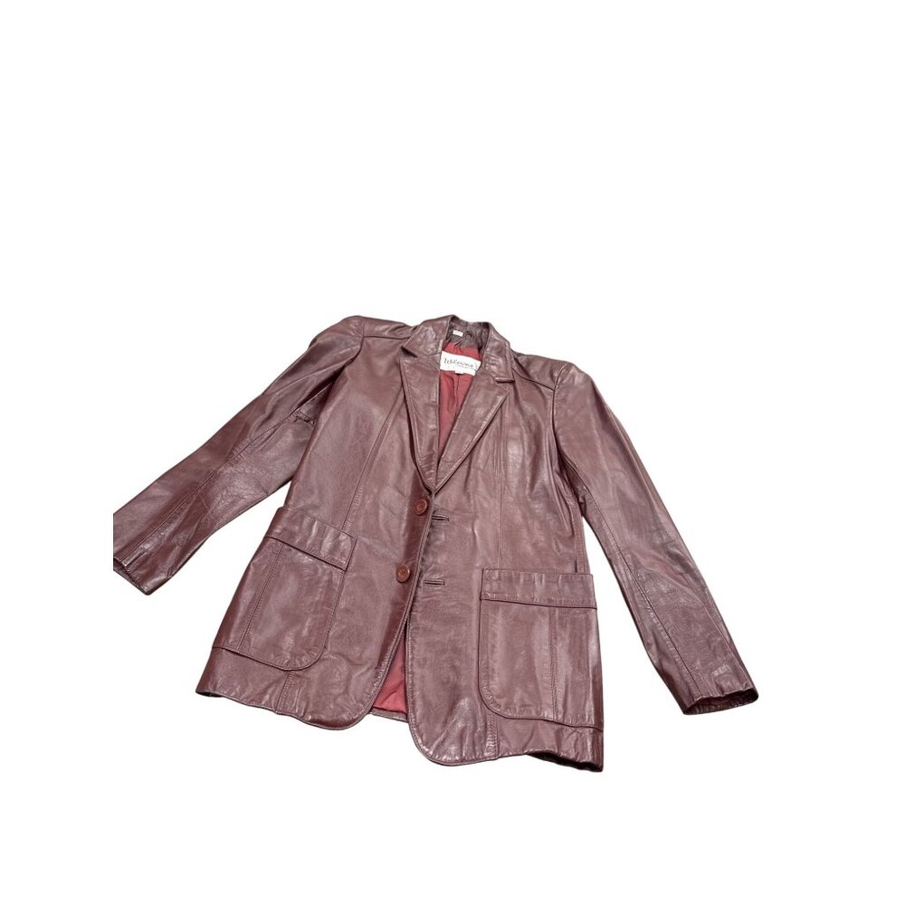 Wilsons Suede & Leather Mens Brown Blazer Jacket Size 36 SKU 7188